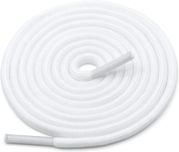 GRAH SANGRAH® (2 Pair) Shoelaces for Thick Round Climbing, Hiking, Boot, Running , Sport Shoes Laces  - 120 CM, White